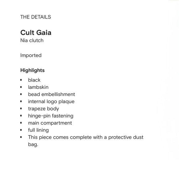 Cult Gaia Nia black beaded Leather clutch - Picture 9 of 14